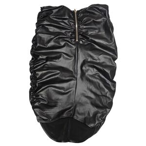 Miss Selfie Black Leather Pencil Skirt